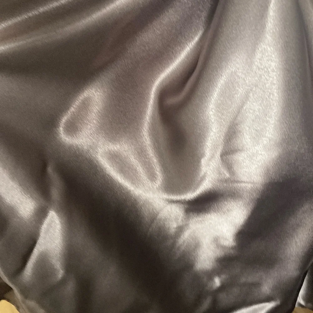 Mauve V-Neck Satin Aline Prom Dress with Slit and Pockets - Picture 3 of 7
